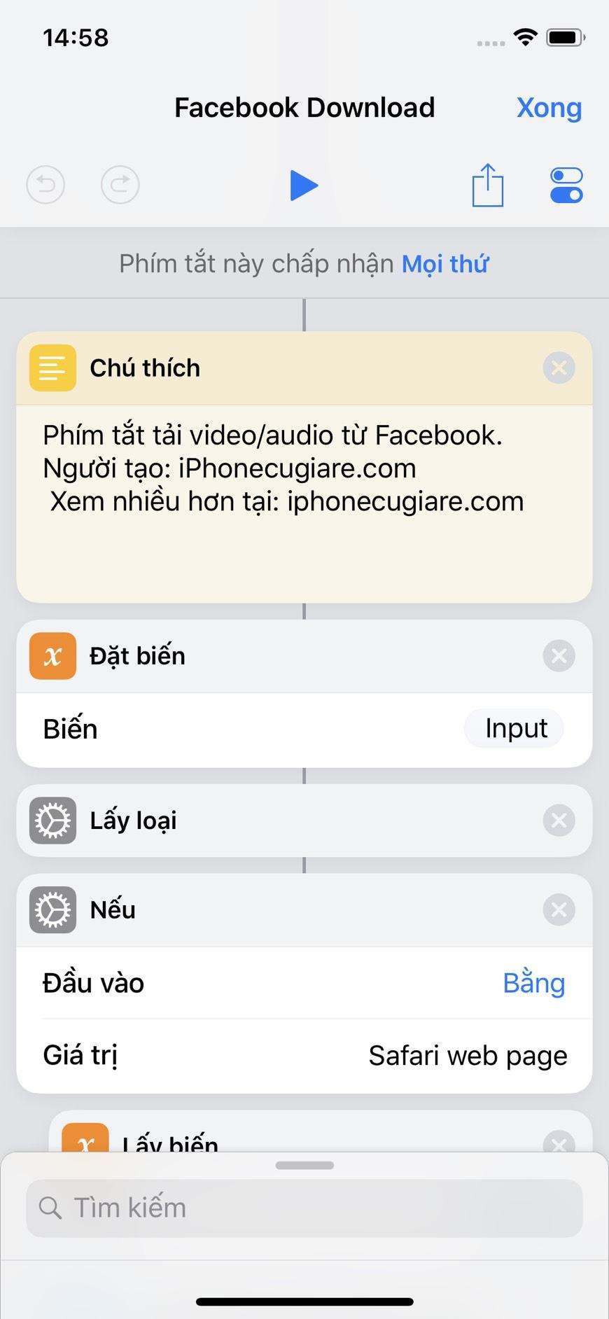 Chi tiết phím tắt