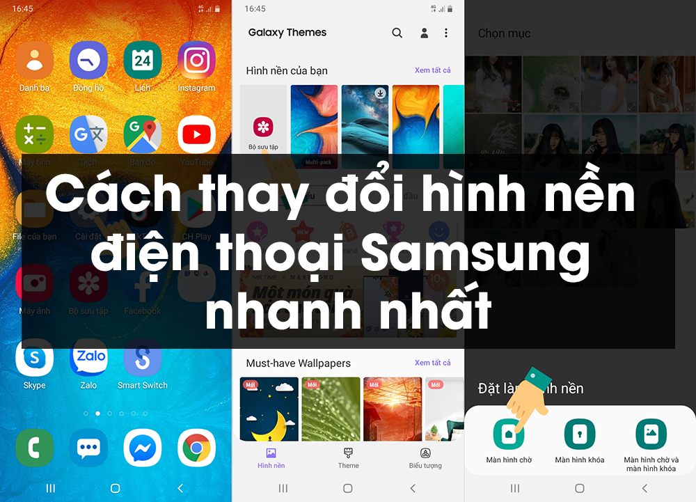 Cách thay hình nền điện thoại Samsung, đổi màn hình nền điện thoại