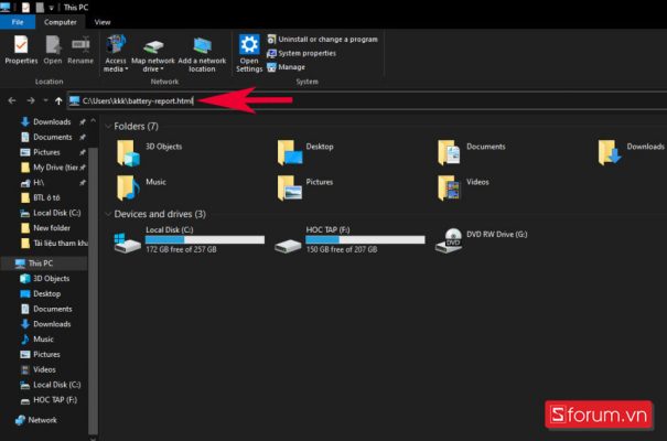 kiểm tra chai pin laptop