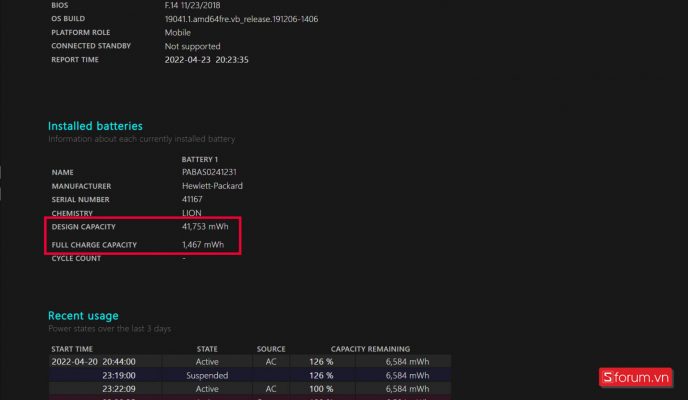 kiểm tra chai pin laptop