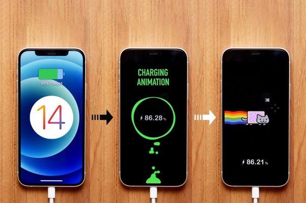 tạo hiệu ứng sạc pin cho Android