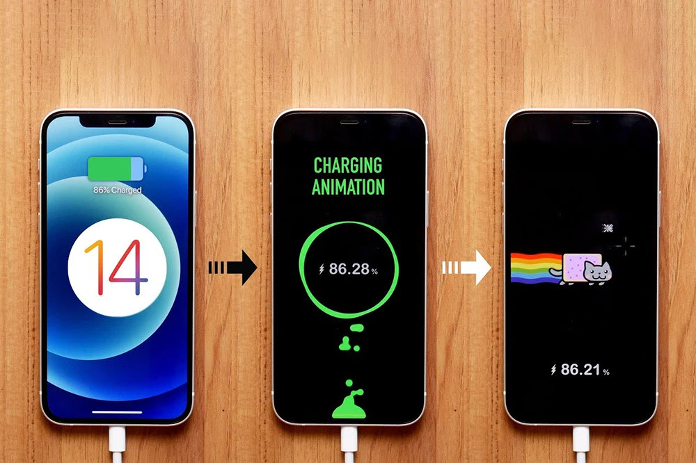 tạo hiệu ứng sạc pin cho Android