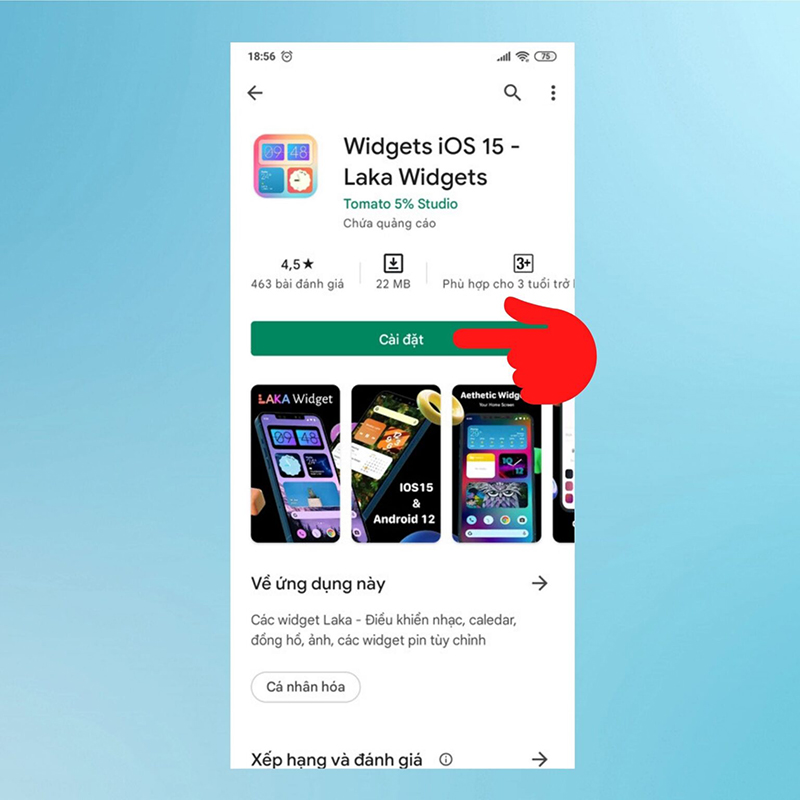 Trang trí màn hình điện thoại với Widget iOS 15 cho Android cực ...