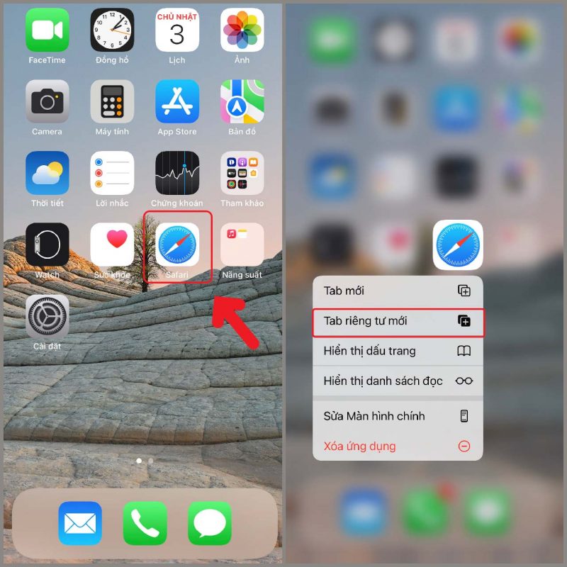 Cách mở tab ẩn danh trên Safari nhanh gọn lẹ