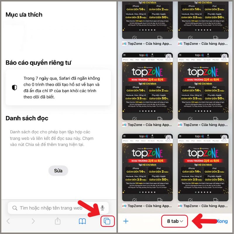 Cách mở tab ẩn danh trên Safari nhanh gọn lẹ