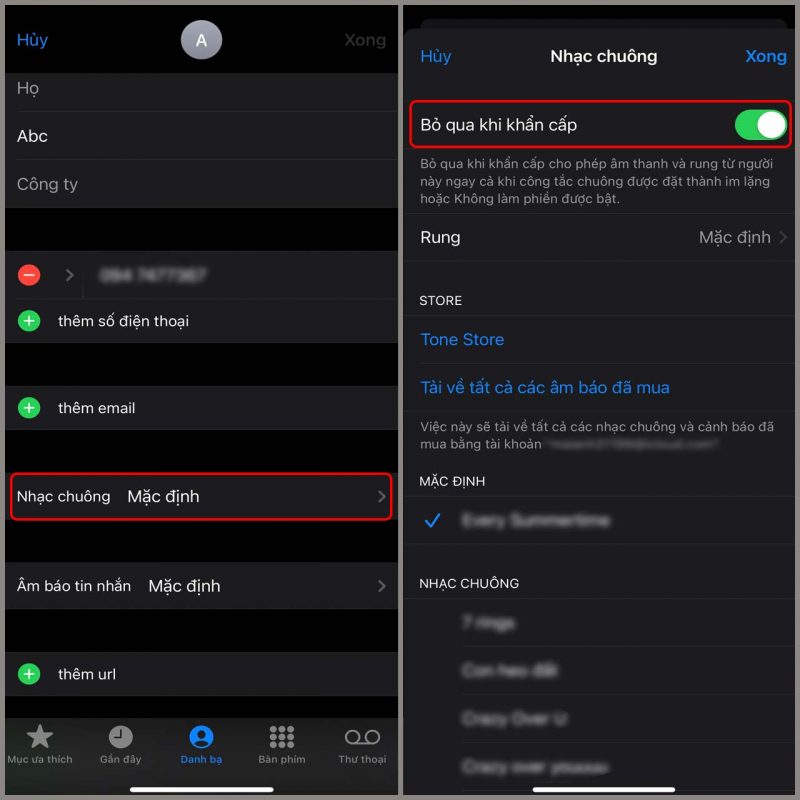 Cách đặt số điện thoại ưu tiên trên iPhone