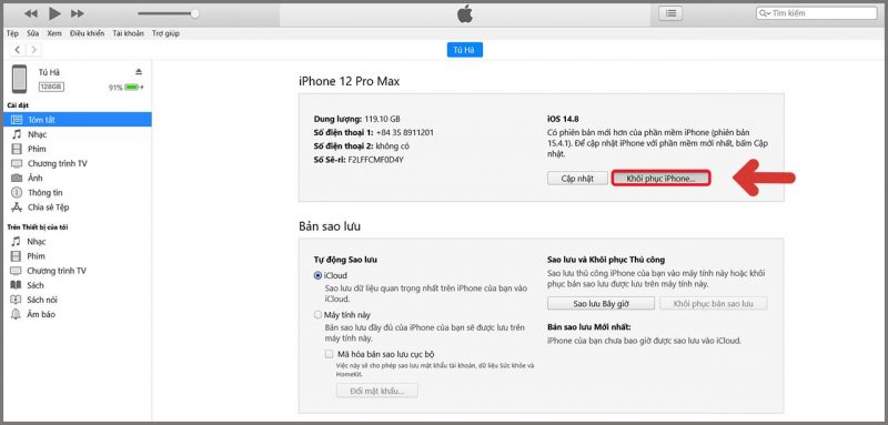 Cách khắc phục điện thoại iPhone không lên nguồn