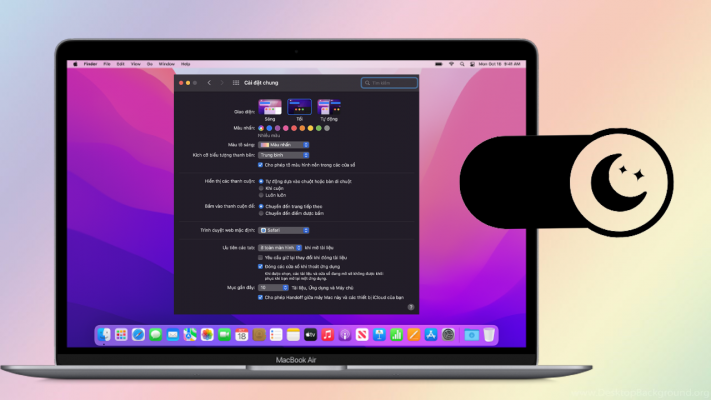 Cách bật chế độ tối trên MacBook giúp tiết kiệm thời lượng pin