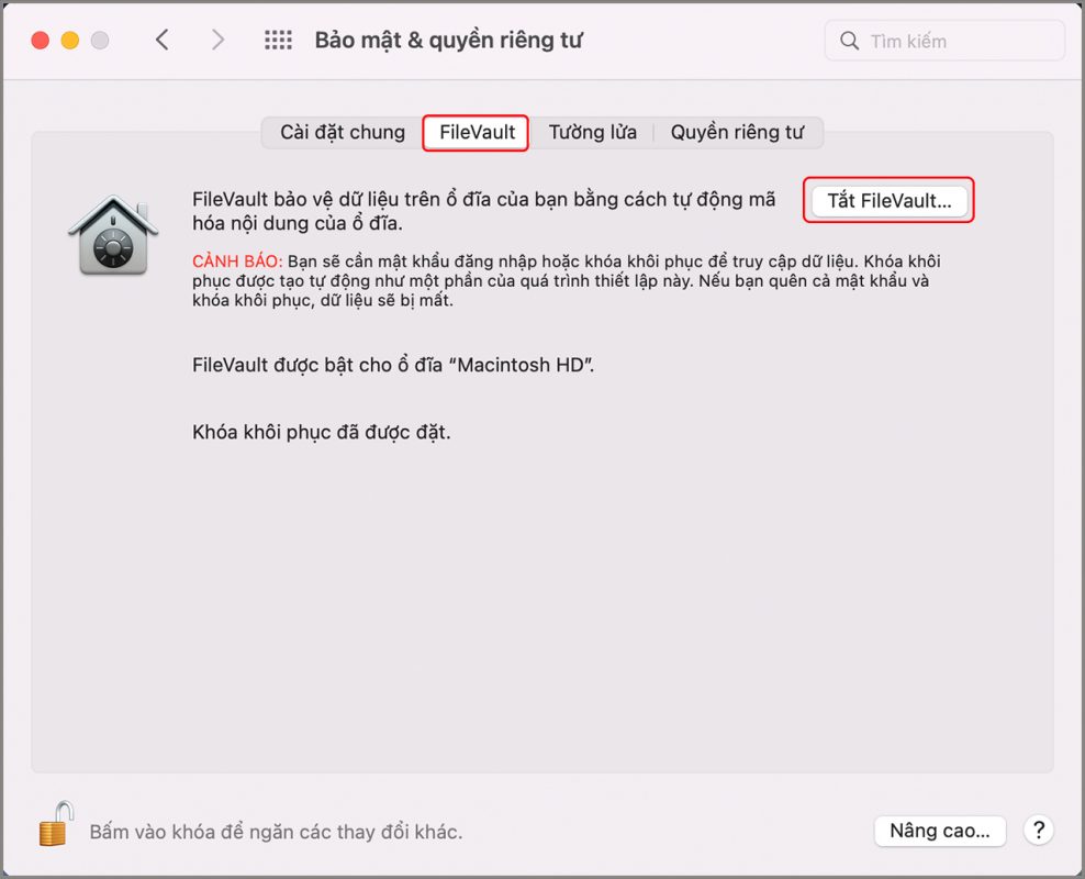 Cách tăng bảo mật trên MacBook bảo vệ dữ liệu luôn an toàn