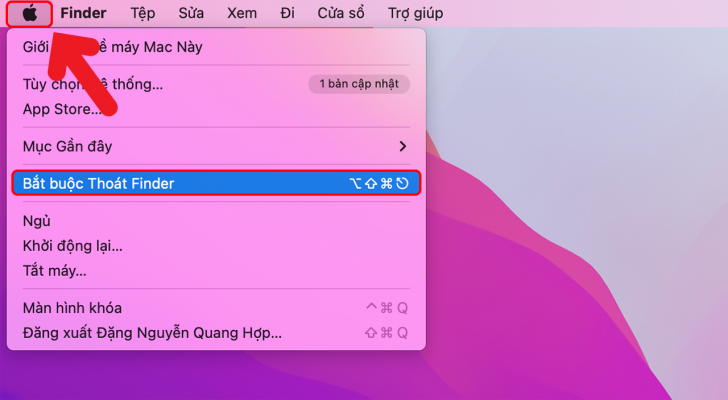 Cách thoát ứng dụng bị treo trên MacBook