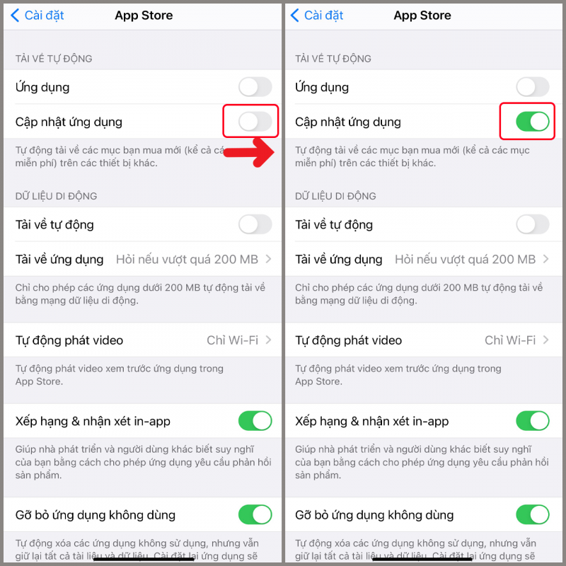 Cách bật tự động cập nhật phần mềm trên iPhone