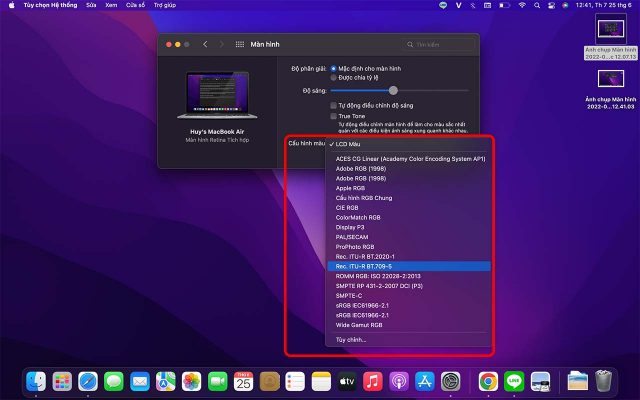 Cách chỉnh màu màn hình MacBook siêu chuẩn và đơn giản