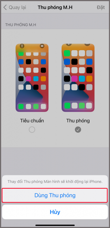 Cách phóng to màn hình iPhone nhìn dễ dàng hơn