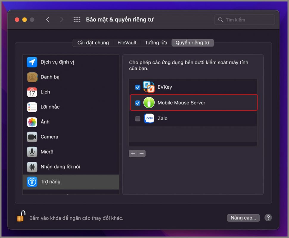 Dùng iPhone làm chuột cho MacBook