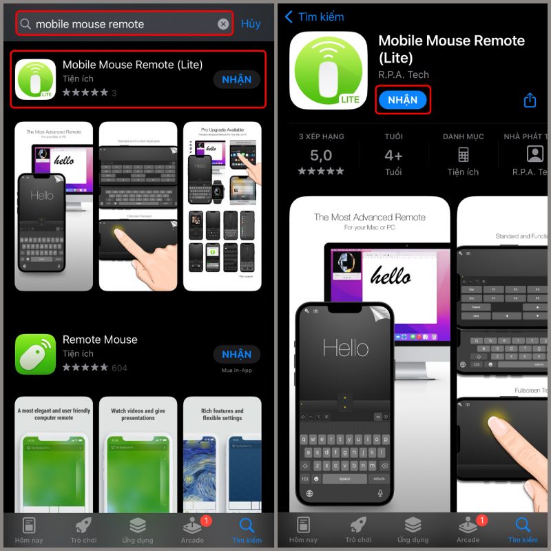 Dùng iPhone làm chuột cho MacBook