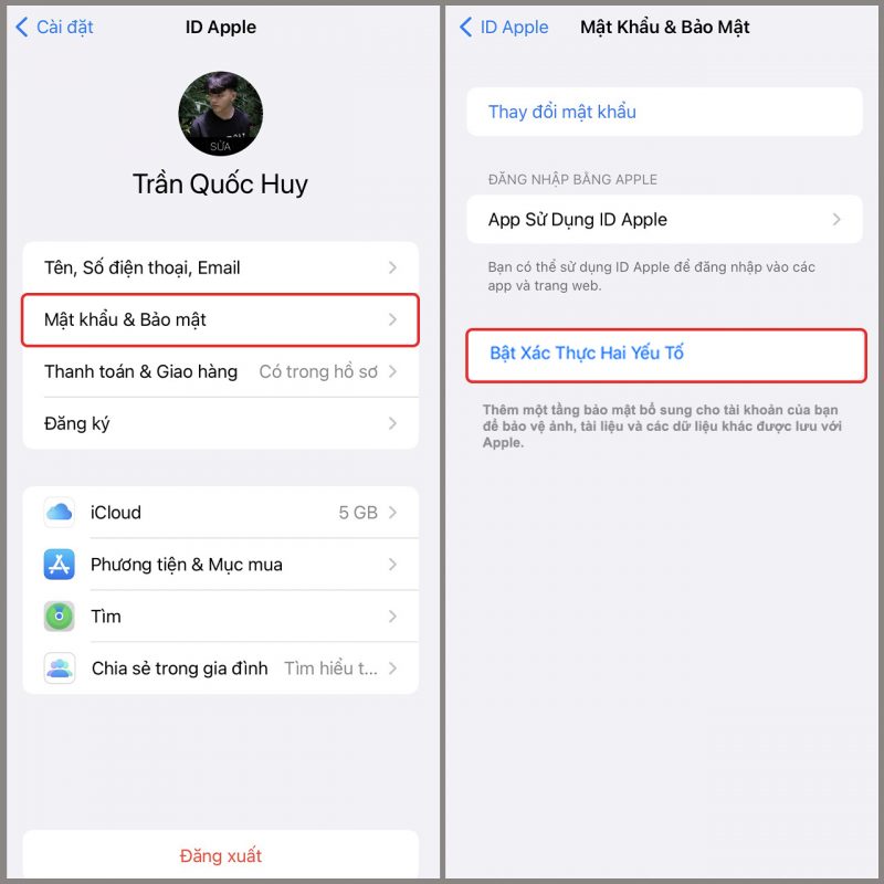 Cách bật tính năng xác thực 2 yếu tố Apple ID trên iPhone cần thiết