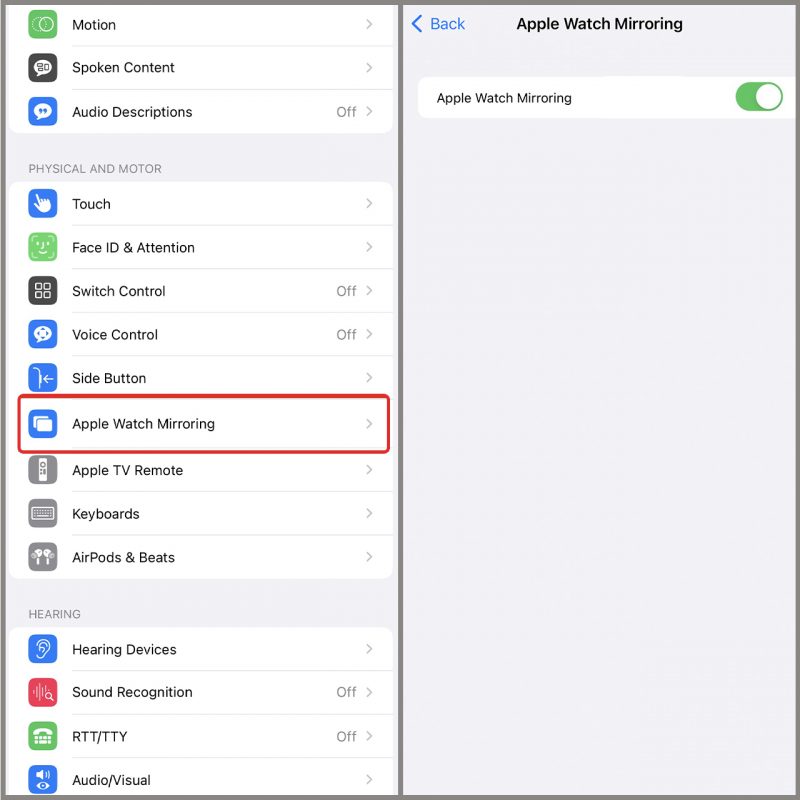 Cách chiếu màn hình Apple Watch lên iPhone