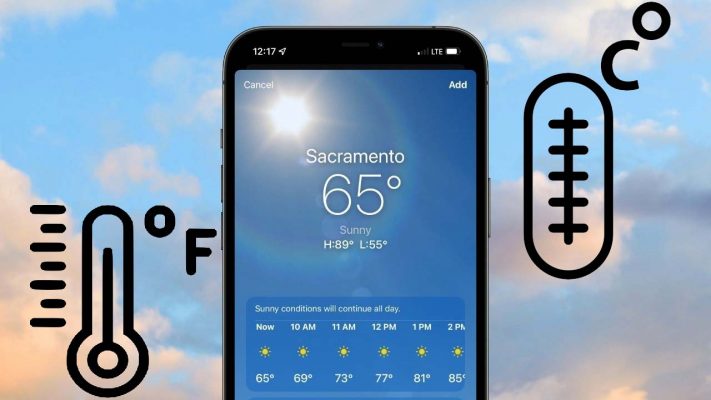 cách chuyển đổi độ F sang độ C trên iPhone