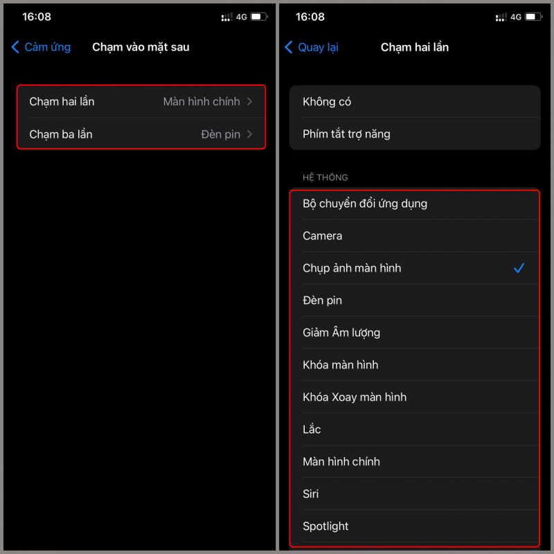 Cách mở tính năng gõ mặt lưng iPhone
