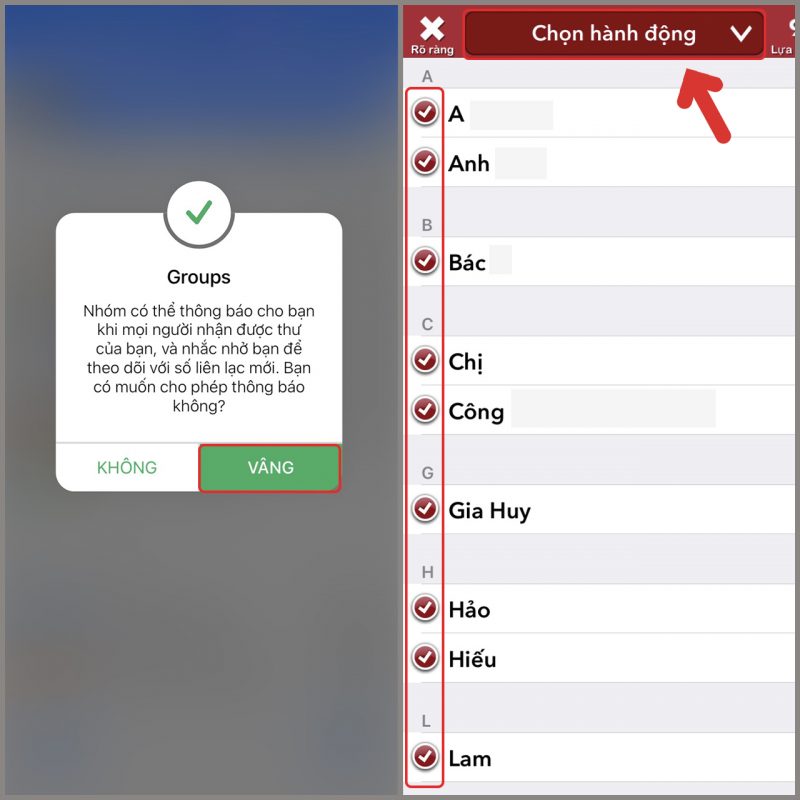 Cách xoá danh bạ trên iPhone với nhiều số cùng một siêu nhanh