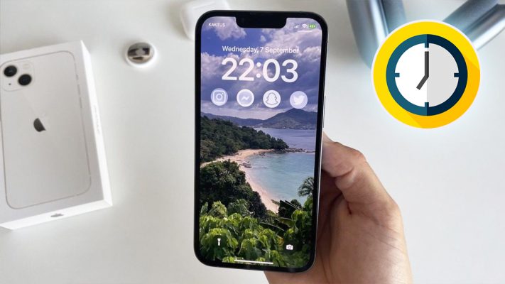 Cách chỉnh màn hình khoá iOS 16 theo giờ
