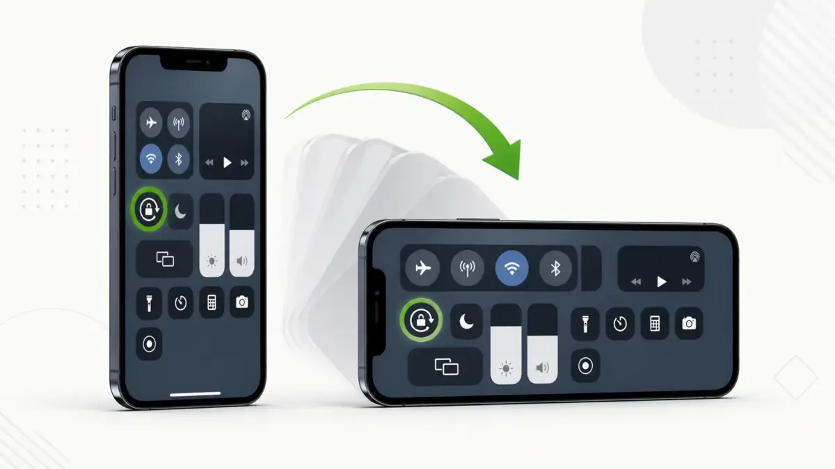 Minh họa cách xoay màn hình iPhone 12 Pro Max từ dọc sang ngang