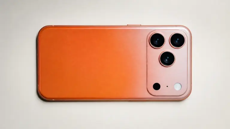 Minh họa hiện tượng màu cam chuyển sang hồng trên iPhone 17 Pro