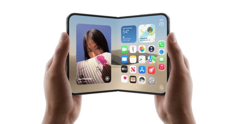 iPhone Duo gập mở – ảnh chính thức Apple