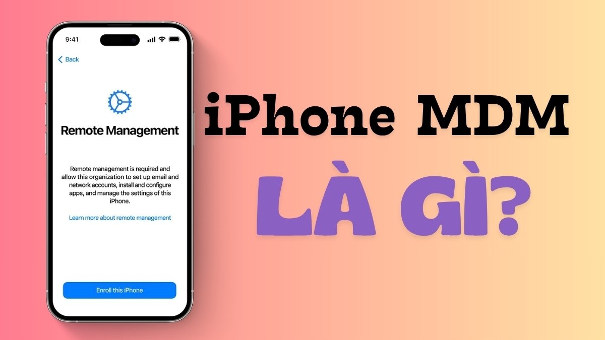 Giao diện Remote Management trên iPhone để kiểm tra tình trạng MDM - iPhone MDM là gì? Có nên mua máy dính MDM